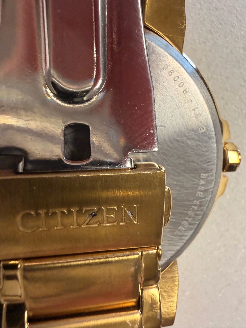 Citizen Axiom Eco-Drive Gold Tone Champagne Dial Watch Model BJ6512-56P - Picture 10 of 14